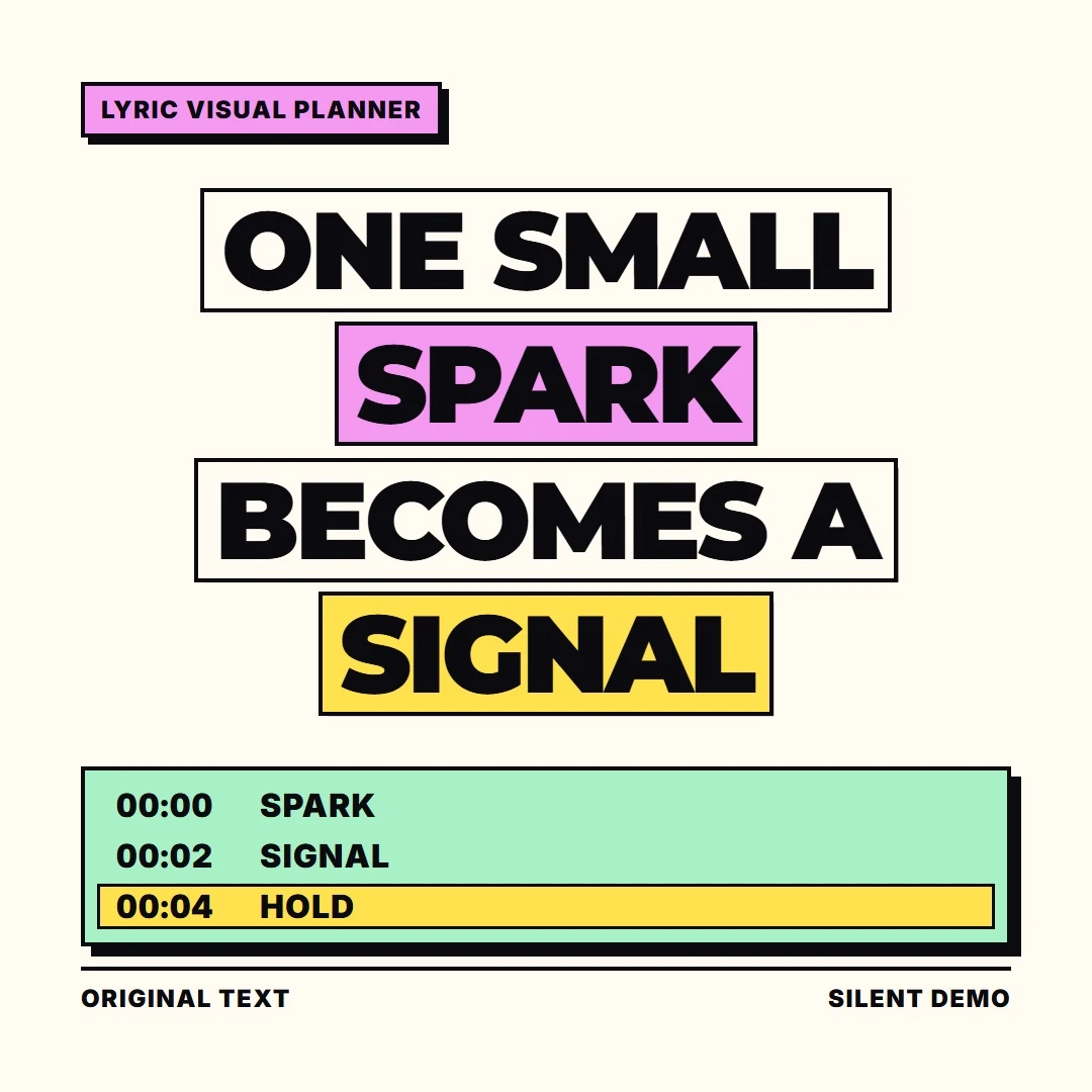 Original example from the Lyric Visual Planner practical files