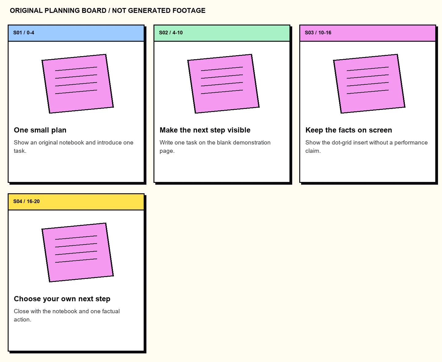 Original example from the UGC Ad Script Kit practical files